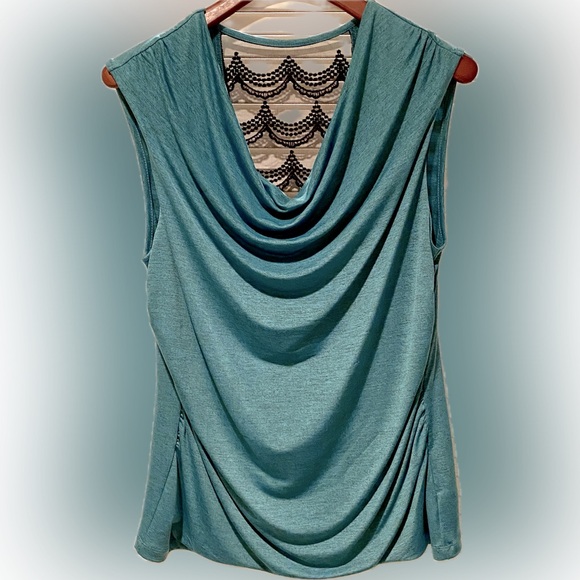 ALYX Drape Front Lace Back Sleeveless Blouse Top XL - Picture 16 of 16